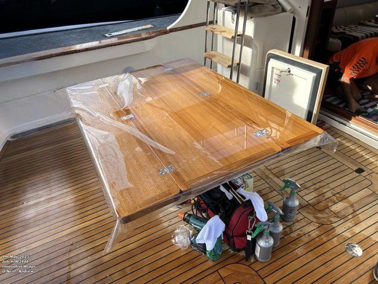 Boat interior PPF teak